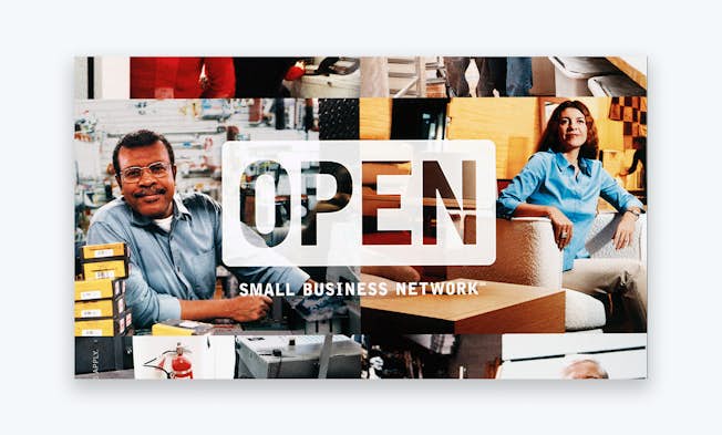 A promotional image for Amex's Small Business Network