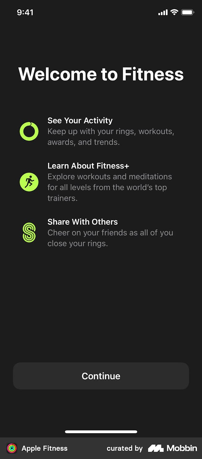 Example from Apple Fitness