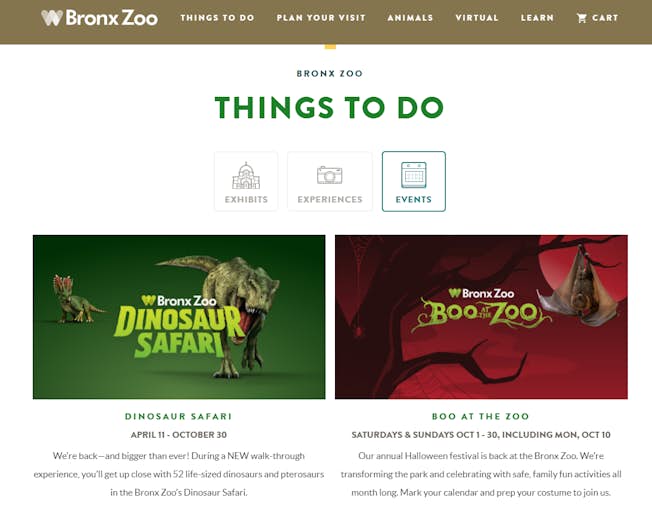 Bronx Zoo local events example