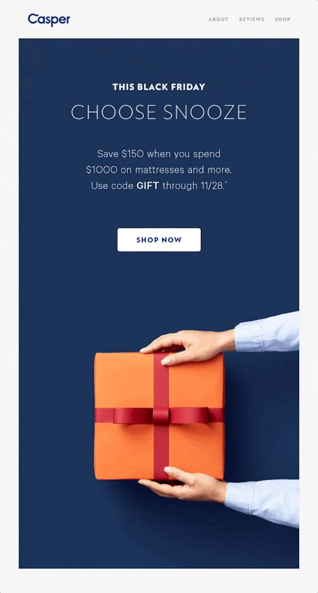 Casper Black Friday email example