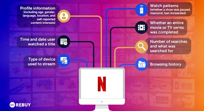 Screenshot of data points of Netflix subscribers - Rebuy
