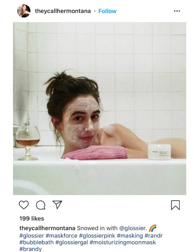 Glossier UGC example on Instagram