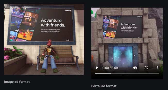 Immersive ads, Roblox