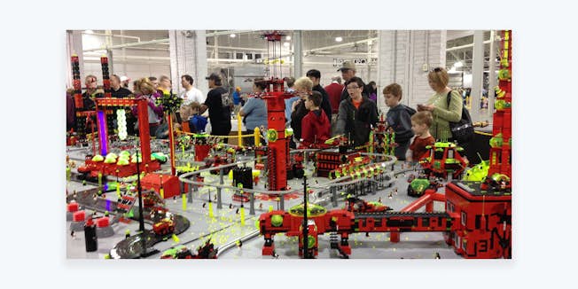 Photo of fans at a LEGO convention