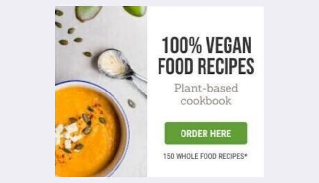 Vegan food ad
