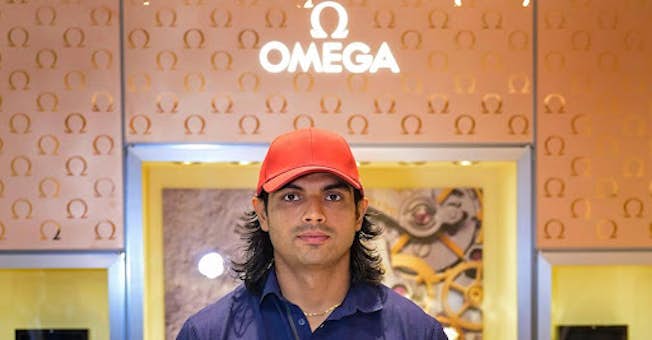 Image of Neeraj Chopra as Omega brand ambassador