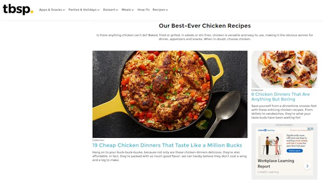 Tablespoon website