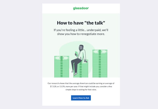 Glassdoor email example