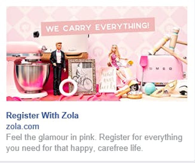 Advert from Zola