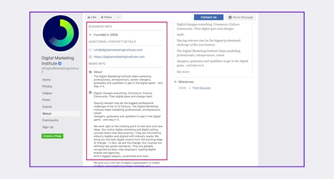 How can I create a Facebook Business page?